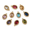 Ion Plating(IP) 304 Stainless Steel Micro Pave Cubic Zirconia Charms X-STAS-K256-19G-1