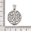 304 Stainless Steel Pendants STAS-R163-03AS-3