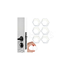 1 Set 6Pcs Self Adhesive Door Knob Bumpers AJEW-NB0006-18-7