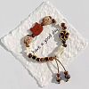 Handmade Porcelain Beaded Charm Bracelets FS-WG45621-03-1
