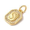 Real 18K Gold Plated Brass Micro Pave Clear Cubic Zirconia Pendants KK-L216-002G-S-2
