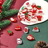 24Pcs 12 Styles Christmas Decorations Theme Opaque Acrylic Bead with Enamel FIND-FS0002-66-8