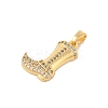 Brass Micro Pave Cubic Zirconia Pendants KK-R100-08G-2