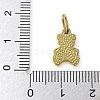 Synthetic Malachite Bear Charms STAS-B075-01G-01-3