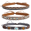 3Pcs 3 Styles Crystal Rhinestone Southwestern Cowboy Hat Belt DIY-CP0009-17A-1