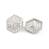 Non-Tarnish Hexagon 304 Stainless Steel Ear Studs EJEW-L290-019P-2
