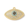 Brass Micro Pave Cubic Zirconia Pendants KK-P292-18G-1