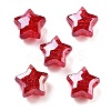 UV Plating Acrylic European Large Hole Beads OACR-S142-02-2