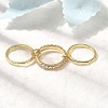 Brass Micro Pave Cubic Zirconia Finger Rings RJEW-P166-01A-G-1