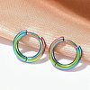 202 Stainless Steel Huggie Hoop Earrings EJEW-F111A-14mm-RC-2