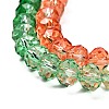 Transparent Painted Glass Beads Strands DGLA-A034-T6mm-A04-4