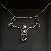 Halloween Alloy Skeleton Pendant 304 Stainless Steel Box Chain Necklaces for Men FS-WG38B8A-01-3