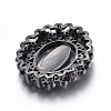 Brass Micro Pave Cubic Zirconia Slide Charms ZIRC-G147-26-NR-3