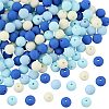 Rubberized Style Imitated Silicone Acrylic Beads MACR-PA0001-06C-02-1