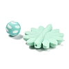 23Pcs Sunflower & Round Silicone Focal Beads SIL-L005-01E-3
