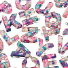 26Pcs 26 Letters Transparent Epoxy Resin Pendants CRES-TA0001-15-3