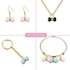 40Pcs 4 Colors Alloy Enamel Charms ENAM-CJ0002-34-8