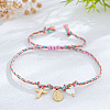 Religion Brass & Natural Shell Charm Bracelets KR4902-5-1