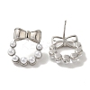 Rack Plating Brass Studs Earrings EJEW-R162-37P-1