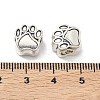 Tibetan Style Zinc Alloy Dog Paw Prints European Beads X-MPDL-R038-008AS-RS-4