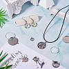 DIY Blank Dome 304 Stainless Steel Pendant Making Kits DIY-TA0011-82-8