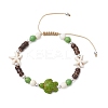 Synthetic Turquoise Braided Bead Bracelets BJEW-JB11093-1