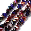Electroplate Glass Beads Strands X-EGLA-N002-06A-1