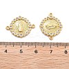 Rack Plating Brass Micro Pave Clear Cubic Zirconia Religion Virgin Mary Connector Charms KK-H449-61G-02-NR-3