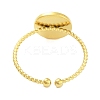 Real 18K Gold Plated 304 Stainless Steel Open Cuff Rings for Women RJEW-B061-02G-03-3