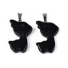 Natural Obsidian Pendants G-T144-11A-1