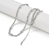 Rack Plating Brass Ball Link Chain Necklaces for Women NJEW-K382-05P-1