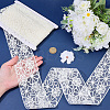 10Yards Polyester Embroidery Mesh Flower Lace Ribbon OCOR-GF0005-41C-3
