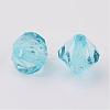 Faceted Bicone Transparent Acrylic Beads DBB4mm-87-2