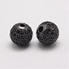 Brass Micro Pave Cubic Zirconia Beads ZIRC-E110-06B-1