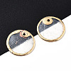 Natural Capiz Shell Charms SSHEL-N034-129-4