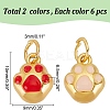 12Pcs 2 Colors Brass and Enamel Pendants KK-AR0004-30-2