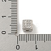 Brass Micro Pave Clear Cubic Zirconia Beads KK-G493-37C-P01-3