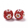 Polymer Clay Rhinestone Beads RB-L029-03F-2