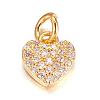 Brass Micro Pave Cubic Zirconia Charms ZIRC-P060-41G-1