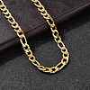 7MM 304 Stainless Steel Figaro Chain Necklaces for Women Men NJEW-B134-04A-G-2