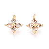 Brass Micro Pave Cubic Zirconia Pendants KK-D356-07I-G-1