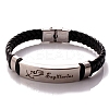 Braided Leather Cord Bracelets PW-WG99416-09-1