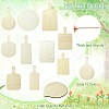 10Pcs 10 Styles Rectangle Wooden Mini Cutting Board with Handle AJEW-CJ0001-51-3