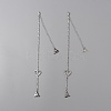 Heart Adjustable Alloy Rhinestone Chain Non-slip Bra Straps DIY-WH0304-739P-1