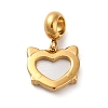 Ion Plating(IP) 304 Stainless Steel European Dangle Charms STAS-G308-32G-2