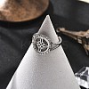 201 Stainless Steel Cuff Rings for Women RJEW-S395-03P-1-1