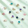 16Pcs 8 Color Druzy Resin Pendants RESI-FH0001-36-4