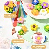 14Pcs 7 Colors Silicone Beads SIL-CJ0002-90-3