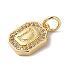 Real 18K Gold Plated Brass Micro Pave Clear Cubic Zirconia Pendants KK-L216-002G-D-2