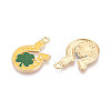 Saint Patrick's Day Alloy Enamel Pendants ENAM-T024-47A-G-2